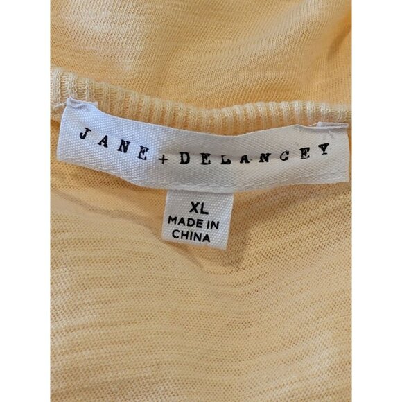 Jane Delancey Womens Top Size XL Peach Pastel Orange Ruffle Short Sleeve Cotton - Picture 5 of 8